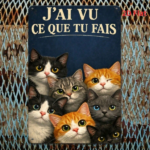 CIFbuy Cat Observer Metal Plaque Funny Wall Art, Vintage Home Bedroom Decor Sign, Waterproof Durable 2D Flat Print Ornament TikTok, TikTok, n Self-pickup Logiopics - Image 4