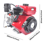 3HP 4-stroke Heavy Duty Single Cylinder Diesel Motor Engine 196CC/2200W (Red) - Image 9