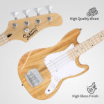 [Do Not Sell on Amazon] 4 String 30in Short Scale Thin Body GB Electric Bass Guitar with Bag Strap Connector Wrench Tool Burlywood - Image 6