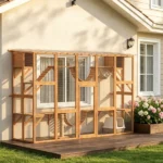 Orange Catio Window Box – Outdoor Playground Enclosure for Multiple Cats, Complete with Shelves and Bridges - Image 5