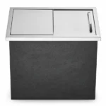 Drop-In Ice Chest, Stainless Steel Ice Storage Box with Sliding Lid and Drain Hose, Ice Bin for Chilled Wine, Beer, Beverage (27 x 18 x 21 Inches) - Image 3