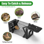 Humane Mouse Trap Cage, Non-Lethal (No Electricity/Glue/Chemicals), Heavy Duty 1.15mm Metal (Rustproof), Easy Catch & Release for Mice/Voles/Hamsters, Indoors/Outdoors Use - Image 9