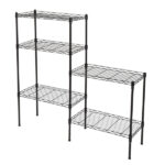 Changeable Assembly Floor Standing Carbon Steel Storage Rack Black - Image 24