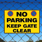 CIFbuy Vintage No Parking Keep Gate Clear Metal Sign" Heavy-Duty Iron Warning Plaque 8x12 Inch, Flat Wall Mount Decor For Home Garag Metal SignikTok, Metal SignikTok, t Self-pickup Logiopics - Image 3
