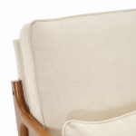 Same Code 16753613 Oak Armrest Oak Upholstered Single Lounge Chair Indoor Lounge Chair Off-White - Image 11