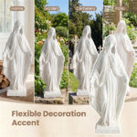31.5" Virgin Mary Garden Statue, All-Weather MgO Religious Sculpture for Outdoor & Indoor Decor - Image 9
