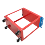 Tool Cart on Wheels, Heavy Duty Steel Utility Cart w/Lockable Wheels, 400 LBS Capacity Industrial Service Cart for Garage, Warehouse, Workshop (Two-layer Bright Red) - Image 4