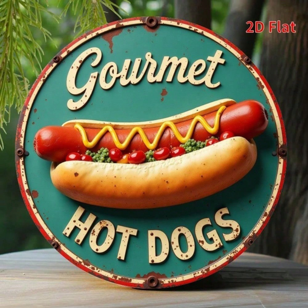 22c9b5a6-cb59-4b97-8f0e-ec482b3bfb9f.png CIFbuy Vintage Hot Dog Tin Sign 8x8 Inch Retro Metal Wall Art Funny Fast Food Design Kitchen Home Bar Café Decor Housewarming Gift TikTok, TikTok, t Self-pickup Logiopics - Image 1