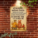 CIFbuy Retro Czech Slogan Metal Wall Art, Vintage Iron" Tin Sign, Heartwarming Lifetime Quote, 2D Flat Nostalgic Decor, Lifetime Quote, 2D Flat Nostalgic Decor, 7.87x11.81in Vintage IrikTok, Vintage IrikTok, t Self-pickup Logiopics - Image 4