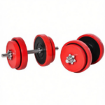 44lbs Adjustable Convertible Dumbbell Barbell Set: All-in-One Home Gym Weight Training Equipment for Adults - Image 2