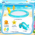 Kids Inflatable Marine Life Spray Pool with Slide & Ring‑Toss Game, PVC Outdoor Water Play Center for Backyard Lawn, Suitable for Ages 2‑6 - Image 4