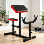 265 LBS Black Preacher Curl Bench, Adjustable Seated Arm Isolation Station for Barbell Dumbbell Bicep Strength Training - Image 4