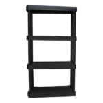 4 Shelf Plastic Shelving Unit 13.88" (D) x 30" (W) x 56.2" (H), Black (Shipment from Walmart) - Image 3