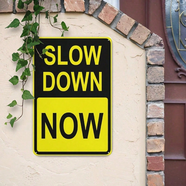 2327908e-97ff-4789-bc8e-679e005c9bd9.png CIFbuy 1pc Slow Down Now Tin Sign 8x12 Inch Vintage Metal Wall Art, Vintage Metal Wall Art, Waterproof Weatherproof Security Warning Sign, Security Warning Sign, Unframed Outdoor Dec Tin Sign 8ikTok, Tin Sign 8ikTok, Security Warning Sign Self- Wckup LogiopDec - Image 1
