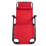 Portable Dual Purposes Extendable Folding Reclining Chair Red - Image 7