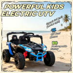Blue 12V Kids Ride On UTV Truck: Battery Powered Electric Vehicle with Rear Suspension & Remote Control for 3-5 Years Old - Image 6
