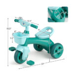 Toddler Tricycle for 3-5 Years - Stable Triangular Structure, Front & Rear Storage Baskets - Image 3