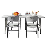 6' Folding Table Portable Plastic Indoor Outdoor Picnic Party Dining Camping Tables - Image 50