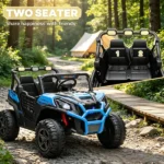 Blue 24V Kids Ride-On Car – 2 Seater, Spring Suspension, 3 Speed, Remote Control & LED Lights - Image 5