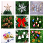 6ft artificial Christmas tree with LED energy-saving lights, including 195 pendant tree skirts and guardrails - Image 5