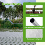 26'Lx6.7'Wx6.6' ft Large Metal Chicken Coop, Walk-in Chicken Run, Galvanized Wire Poultry Chicken Hen Pen Cage, Rabbits Duck Cages with Waterproof and Anti-Ultraviolet Cover for Outside - Image 9