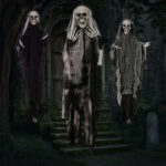 3 Pack Hanging Halloween Skeleton Ghosts Decorations, Grim Reapers for Best Halloween Outdoor Decorations - Image 7