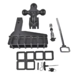 Trailer Hitch 6-inch Drop/Rise with Hook Tri-Ball 1-7/8" 2" 2-5/16" Drop Hitch