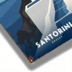 CIFbuy 1pc Santorini Greece Metal Sign, Vintage Greek Island Wall Art, Rustic Retro Tinplate Decor, White & Blue Cycladic Architecture, TikTok, TikTok, Self-pickup Logiopics - Image 5