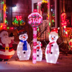 Lighted STOP Sign Christmas Yard Decorations, Pre-lit Road Sign SANTA STOP HERE with 70 LED White Lights and Stakes for Xmas Outdoor Holiday Indoor Decor Lighted Holiday Displays - Image 21