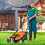 Corded Electric Lawn Dethatcher with 16-Inch Cutting Width, Wear-Resistant Wheels & Large Removable Grass Bag for Home Lawn - Orange - Image 2