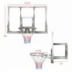 Wall Mount Basketball Hoop System – for Community Court Upgrade, 43" x 30" Shatter Resistant Backboard, Durable Bracket - Image 3