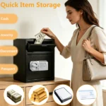 Commercial Safe with Drop Slot for Cash Deposits, Multi-Scene Safe for Office, Household & Commercial Use, Equipped with Password Lock, Emergency Override Keys and Intelligent Anti-Theft Alarm System - Image 7