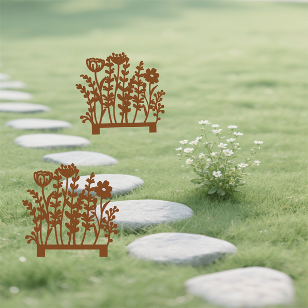 CIFbuy Vintage Garden Stakes Outdoor Patio Decor iron Landscape Markers (TikTok, temu pick-up service)