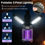 2-in-1 Electric Bug Zapper & Camping Lantern IPX6 Waterproof Rechargeable Mosquito Killer - Image 5