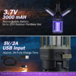 2-in-1 Electric Bug Zapper & Camping Lantern IPX6 Waterproof Rechargeable Mosquito Killer - Image 8