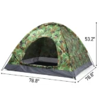 3-4 Person Camping Dome Tent Camouflage - Image 6