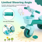 Toddler Tricycle for 3-5 Years - Stable Triangular Structure, Front & Rear Storage Baskets - Image 5