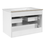 30" Modern Floating Bathroom Vanity with Oval Knobs & Round Edge, Soft-Close Drawer Slides, Bathroom Cabinet with Ceramic Sink - Image 7