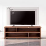 Dark Brown Particle Board TV Stand, 70.07"×15.75"×24.4" Double Layer Entertainment Center with Open Storage Shelves, Modern TV Console for Living Room & Bedroom - Image 3