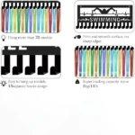 CIFbuy Metal Baked Paint Swimming Themed Medal Hanger Heartbeat Swimmer Medal Display Rack (TikTok, temu pickup) - Image 4