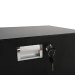 19" 4U Steel Plate DJ Drawer Equipment Cabinet with Keys Black - Image 18