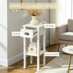 White 2-Pack 2-Tier Side Tables – Nightstand with Open Shelf - Image 5
