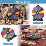 24" Spinning Prize Wheel with Foldable Stand Stand-Up & Tabletop Fortune Wheel - Multicolor - Image 6