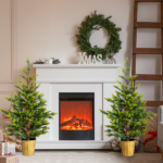 2 Pack 4 FT Dual Tone Artificial Christmas Tree with Pot Stand, Potted Xmas Pine Tree with 119 Branch Tips for Holiday Party Office Home, Green - Image 6
