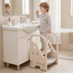  Convertible 2-Step Toddler Step Stool Multifunctional Kids Ladder Seat for Kitchen Bathroom - Image 3