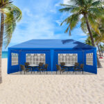 Same Code 46477147 10'x20' Outdoor Party Tent with 6 Removable Sidewalls, Waterproof Canopy Patio Wedding Gazebo, Blue - Image 14