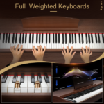 GDP-203 88 Key Standard Full Weighted Keyboards Digital Piano with Metal Stand, Power Adapter, Triple Pedals, Headphone for All Experience Levels Black Walnut - Image 5