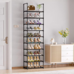 10 Tier Metal Shoes Rack, Stackable Shoe Organizer, Space-Saving Shoe Shelf Shoe Rack for Closet, Shoe Rack for Entryway and Boots Organizer (Shipment from Walmart) - Image 6