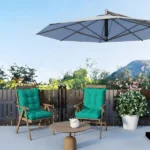 Outdoor High Back Chair Cushions Set of 2, 42"x21"x4" Tufted Waterproof Patio Cushion for Rocking & Dining Chairs, Soft Seat Pad with Ties, Fade-Resistant Indoor/Outdoor Use - Image 4