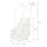 Replace 92690295 85*68*198cm PE Swimming Pool Escalator White - Image 8